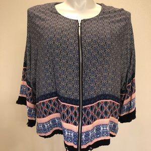 CJ Banks 1X Lined Bolero Top